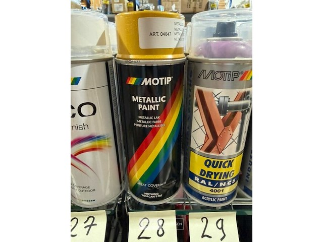 2x motip metallic gold 400ml (houdbaar tot 2034) - afbeelding 3 van  3