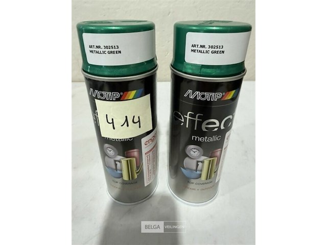 2x motip metallic green 400 ml houdbaar tot 2032 - afbeelding 2 van  3