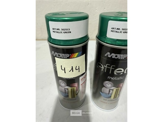 2x motip metallic green 400 ml houdbaar tot 2032 - afbeelding 3 van  3