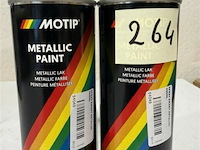 2x motip metallic paint zwart 400ml (houdbaar tot 2034) - afbeelding 2 van  3