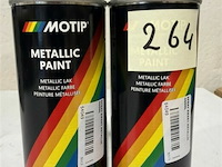 2x motip metallic paint zwart 400ml (houdbaar tot 2034) - afbeelding 2 van  3