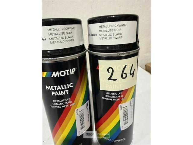 2x motip metallic paint zwart 400ml (houdbaar tot 2034) - afbeelding 3 van  3