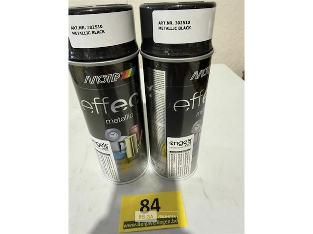 2x motip metallic zwart 400ml (houdbaar tot 2034) - afbeelding 3 van  3