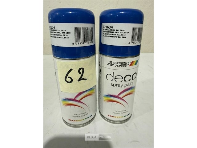 2x motip middenblauw ral5010 150ml (houdbaar tot 2034) - afbeelding 1 van  3