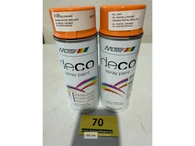 2x motip pasteloranje ral2003 400ml (houdbaar tot 2034) - afbeelding 1 van  3