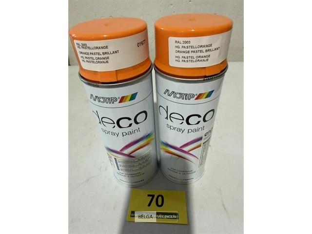 2x motip pasteloranje ral2003 400ml (houdbaar tot 2034) - afbeelding 3 van  3