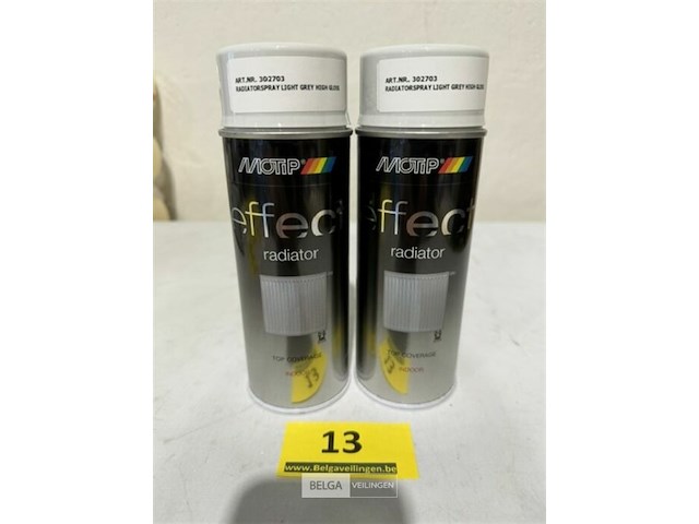 2x motip radiatorspray lichtgrijs high gloss - afbeelding 1 van  3