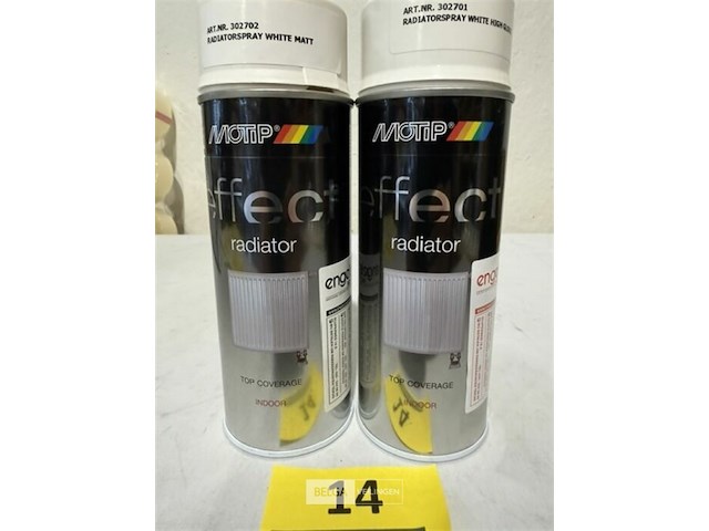 2x motip radiatorspray mat wit - afbeelding 2 van  3