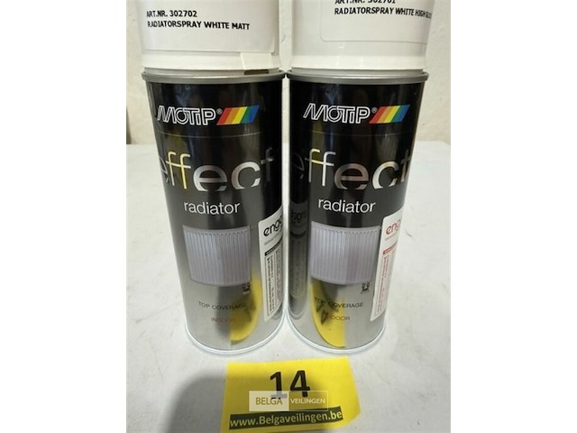2x motip radiatorspray mat wit - afbeelding 3 van  3