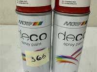 2x motip ral 3002 karmijnrood 400ml houdbaar tot 2035 - afbeelding 1 van  3