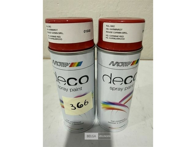 2x motip ral 3002 karmijnrood 400ml houdbaar tot 2035 - afbeelding 3 van  3