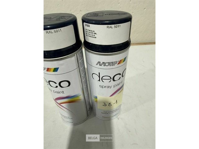 2x motip ral 5011 staal blauw 400ml houdbaar tot 2031 - afbeelding 1 van  2