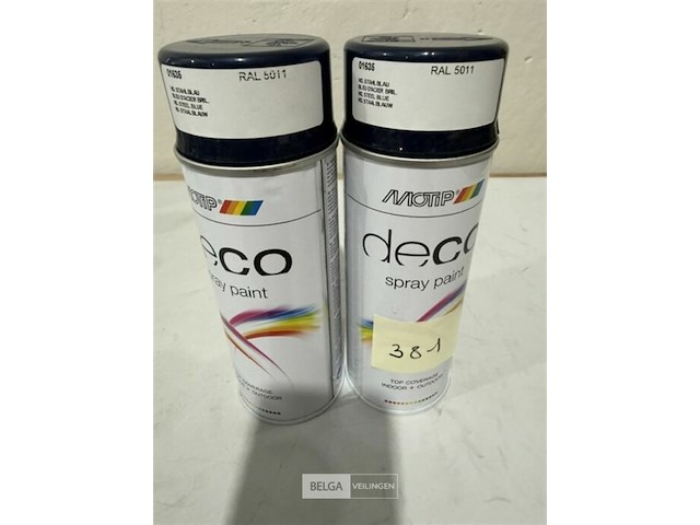 2x motip ral 5011 staal blauw 400ml houdbaar tot 2031 - afbeelding 2 van  3