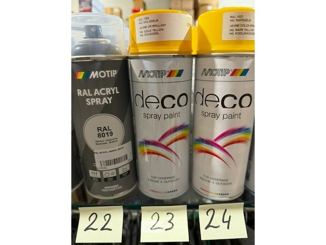 2x motip spray paint goudgeel ral1004 400ml (houdbaar tot 2034) - afbeelding 3 van  3