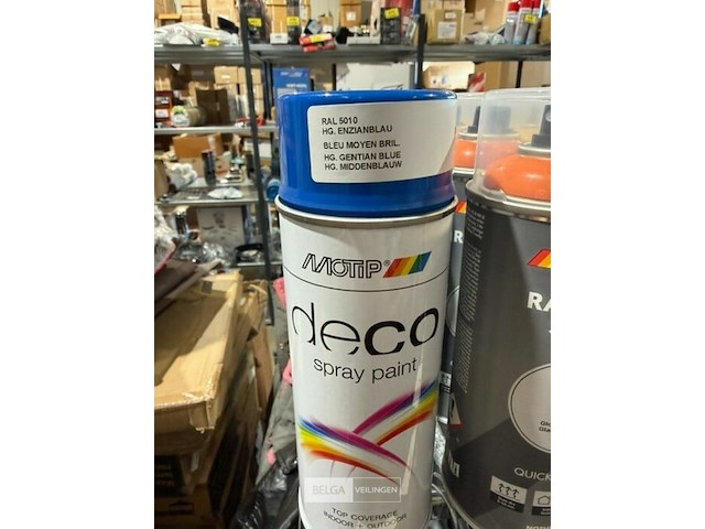 2x motip spray paint middenblauw ral5010 400ml (houdbaar tot 2034) - afbeelding 3 van  3