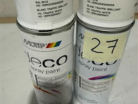 2x motip verkeerswit ral9016 400ml (houdbaar tot 2034) - afbeelding 1 van  3