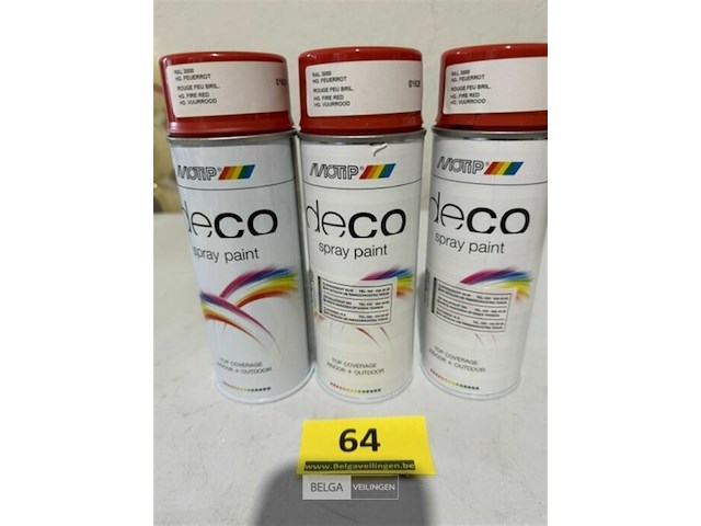 2x motip vuurrood ral3000 400ml (houdbaar tot 2034) - afbeelding 1 van  3