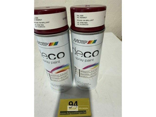2x motip wijnrood ral3005 400ml (houdbaar tot 2034) - afbeelding 3 van  3