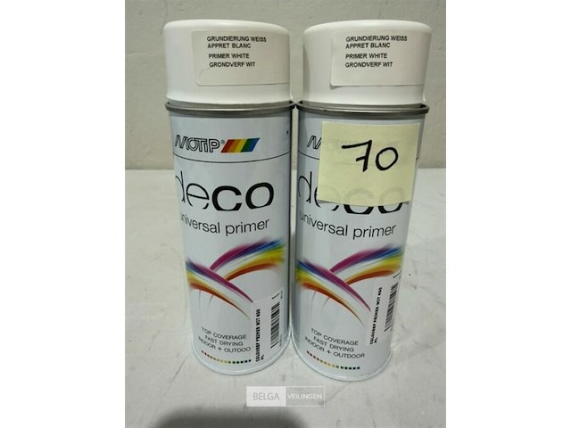 2x motip witte grondverf - primer 400ml (houdbaar tot 2034) - afbeelding 2 van  3