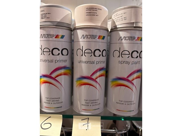 2x motip witte grondverf/primer 400ml (houdbaar tot 2034) - afbeelding 2 van  3