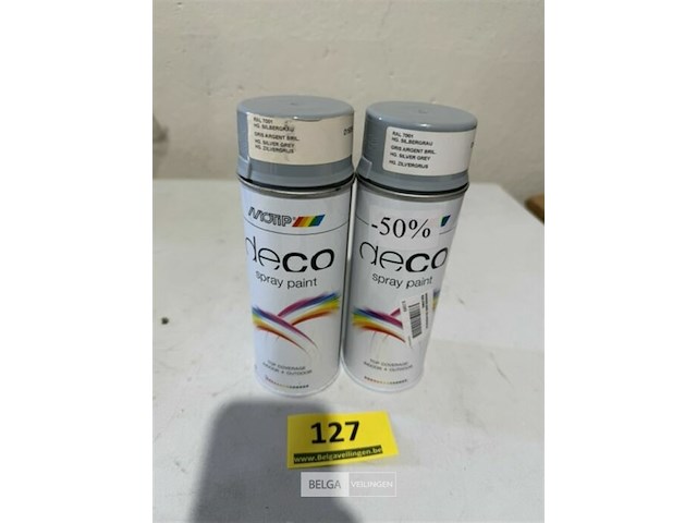 2x motip zilvergrijs ral7001 400ml (houdbaar tot 2034) - afbeelding 2 van  3