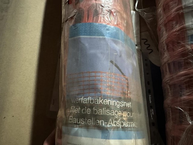 2x oranje pvc werf afbaken - afbeelding 2 van  3