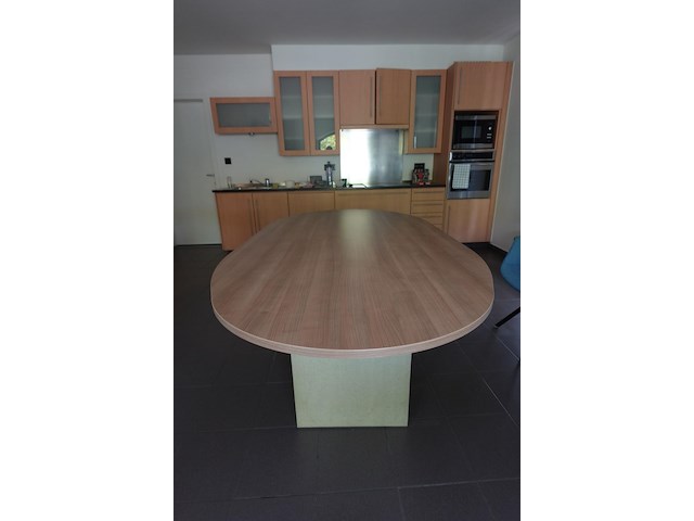 2x ovaal houten tafelblad - afbeelding 1 van  5