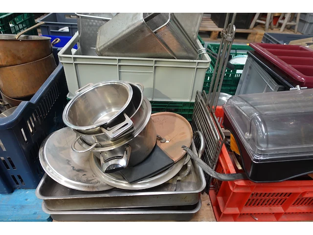 2x pallet diverse inox kookpotten + toebehoren - afbeelding 7 van  18