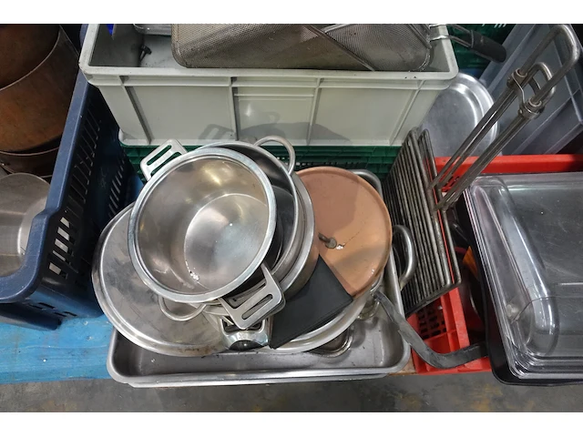 2x pallet diverse inox kookpotten + toebehoren - afbeelding 8 van  18