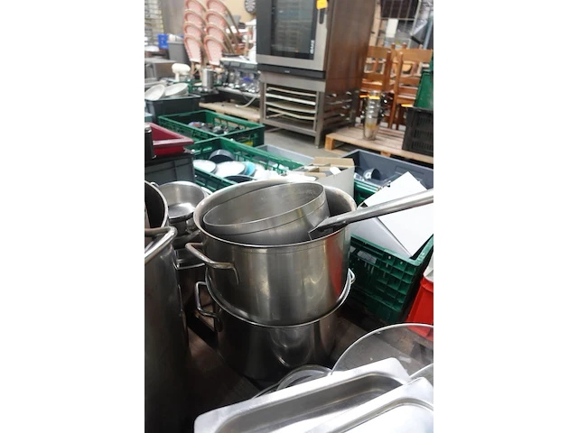 2x pallet diverse inox kookpotten + toebehoren - afbeelding 15 van  18