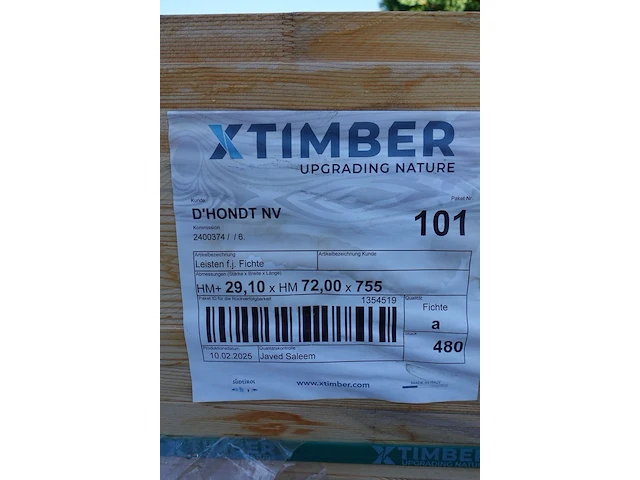 2x pallet houten lijsten - afbeelding 2 van  5