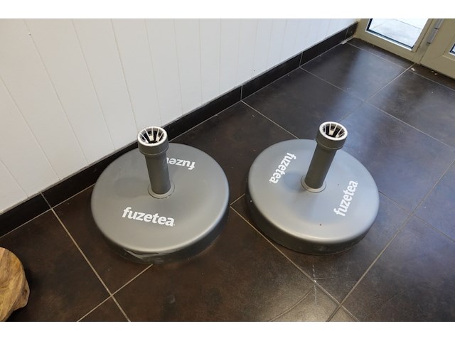 2x parasol +voet - afbeelding 2 van  2