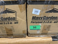 2x partytent 3 x 6 m - wit - met zijwanden - afbeelding 3 van  3