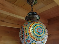 2x plafondlamp oosterse mozaïek - afbeelding 2 van  2