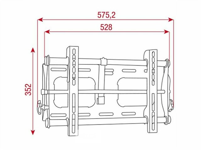 (2x) plb-6 vesa mount tv bracket - afbeelding 6 van  6
