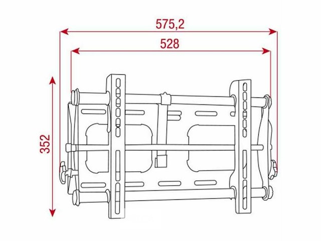 (2x) plb-6 vesa mount tv bracket - afbeelding 6 van  6