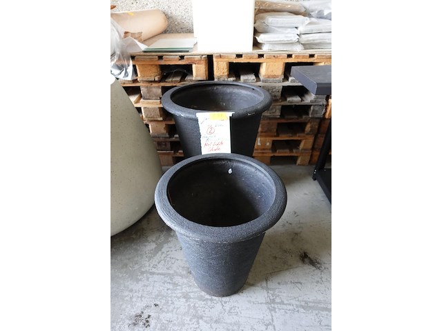 2x polyester bloempot - afbeelding 1 van  6