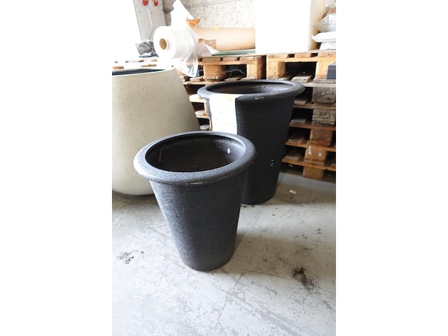 2x polyester bloempot - afbeelding 2 van  6