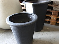 2x polyester bloempot - afbeelding 2 van  6