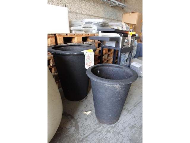 2x polyester bloempot - afbeelding 3 van  6