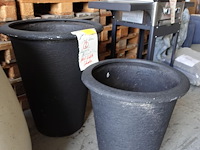 2x polyester bloempot - afbeelding 3 van  6