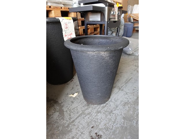 2x polyester bloempot - afbeelding 4 van  6