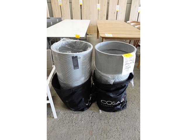 2x polyester bloempot - afbeelding 2 van  5