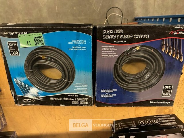2x profitec high end audio kabel 3rca plug 6mm 20m - afbeelding 1 van  3