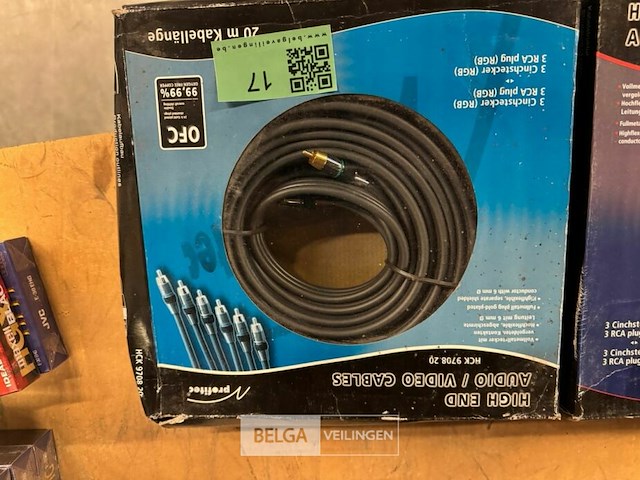 2x profitec high end audio kabel 3rca plug 6mm 20m - afbeelding 2 van  3