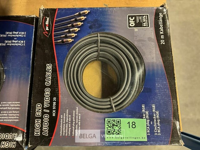 2x profitec high end audio kabel 3rca plug 6mm 20m - afbeelding 3 van  5