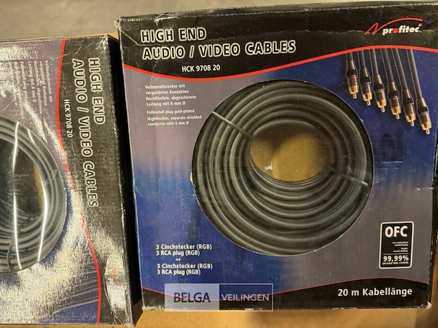 2x profitec high end audio kabel 3rca plug 6mm 20m - afbeelding 4 van  5