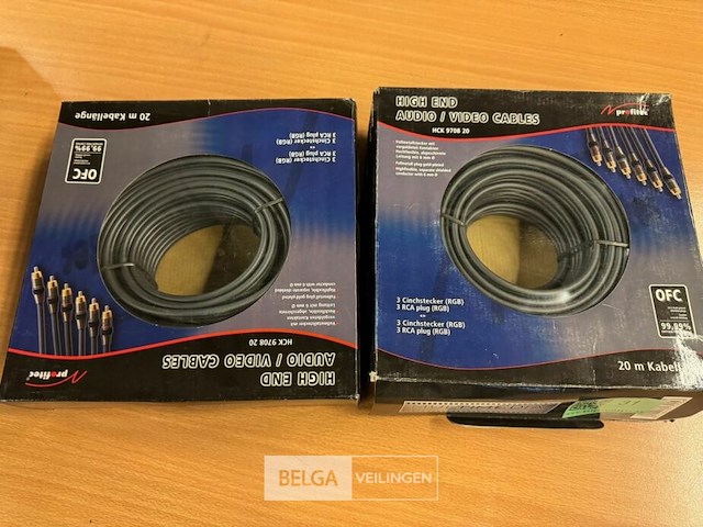 2x profitec high end audio kabel 3rca plug 6mm 20m - afbeelding 1 van  5