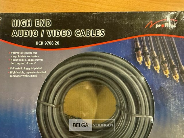 2x profitec high end audio kabel 3rca plug 6mm 20m - afbeelding 4 van  5