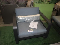 2x reno frame 2-zit alu charcoal | 5x reno/belvedere/vigo 1 zit- en rugkussen voor 1-zit - afbeelding 1 van  1